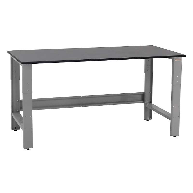 Adjustable Height Chemical Resistant Phenolic Resin Top Workbench with 1000 lb Weight Capacity, Squa